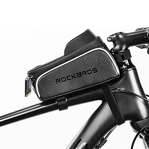 фото Rockbros сотовый телефон сумка бардачок на раму 6 дюймовый водонепроницаемость компактность велоспорт для iphone x iphone xr iphone xs черный велоспорт / iphone xs max Lightinthebox