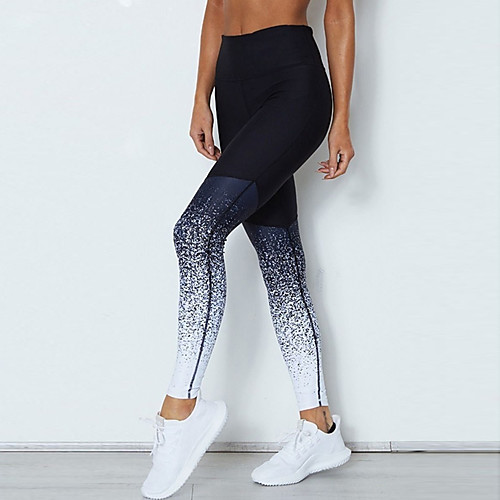 

Women's Sporty Legging - Color Block, Print Mid Waist Black M L XL / Slim