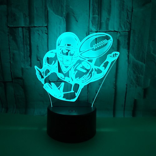 

1шт 3D ночной свет / Детский ночной свет RGB USB Меняет цвета / С портом USB <5 V