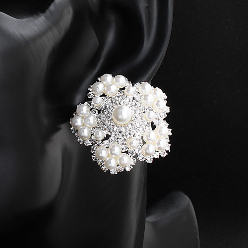 

Жен. Клипсы Милая Мода Жемчуг Серьги Бижутерия Золотой / Серебряный Назначение Свадьба Повседневные 1 пара