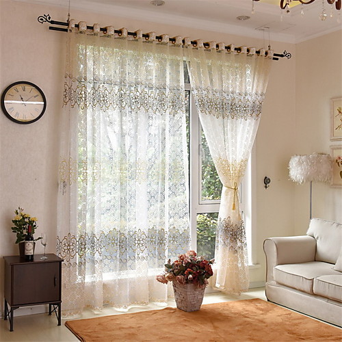 

европейский Прозрачный 1 панель Прозрачный Спальня Curtains