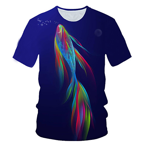 

Муж. Футболка Классический 3D Цвет радуги US40