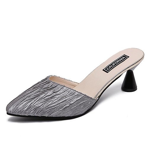

Жен. Сандалии Slingback На конусовидном каблуке Полиуретан На каждый день Лето Золотой / Черный / Серебряный