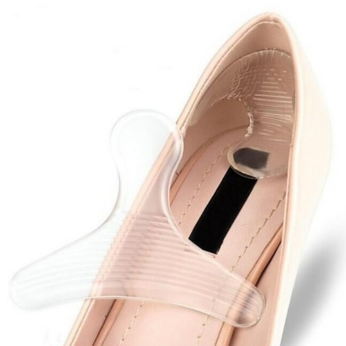 

1 Pair Foot Care Silicone Back Heel Liner T-shape anti-friction Gel Cushion Pads Insole High Dance Shoes Grips for Shoes