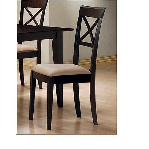 

набор из 2 - обеденный стул с капучино и спинкой с тканевым сиденьем