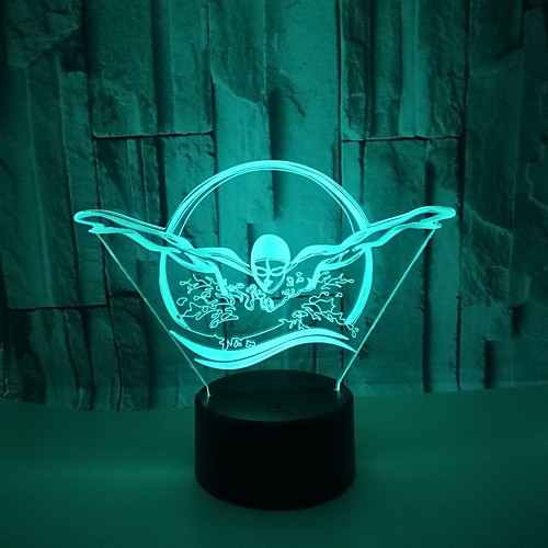 

1шт 3D ночной свет RGB USB Меняет цвета / С портом USB <5 V