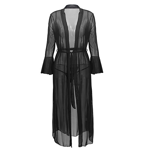 

Women's Lace / Cut Out / Mesh Suits Nightwear Solid Colored Black M L XL