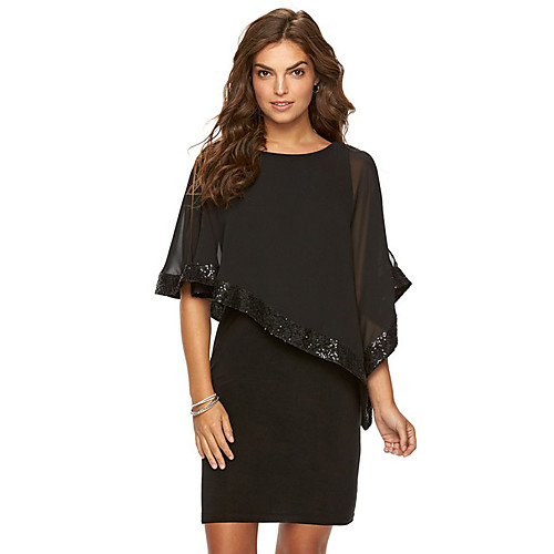 

женское платье выше колена фиолетовое черное синее s m l xl