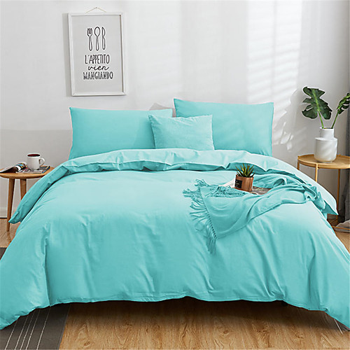 

Пододеяльник наборы Однотонный Хлопок Крашенный в пряже 4 предметаBedding Sets