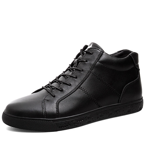 

Муж. Кожаные ботинки Наппа Leather Зима Спортивные / На каждый день Кеды Для прогулок Сохраняет тепло Черный