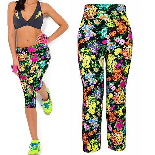 

Жен. Штаны для йоги Виды спорта В полоску 3/4 Виноделие Колготки 3/4 Капри Брюки Бег Фитнес Тренировка в тренажерном зале Спортивная одежда Влагоотводящие Эластичная Обтягивающие