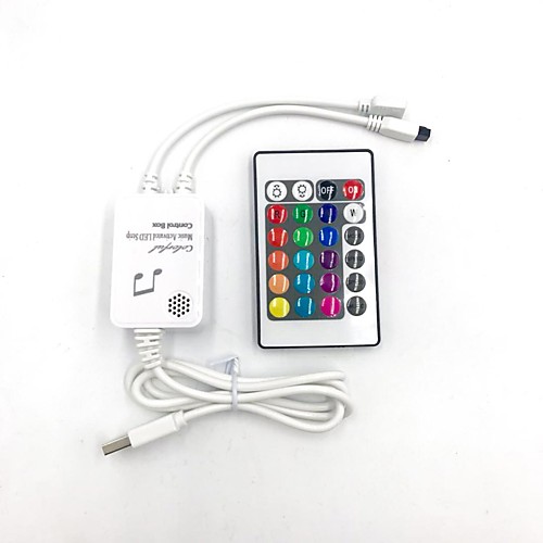 

Brelong музыка светодиодная подсветка 24 клавиш Barcontroller 6,6ft RGB с музыкой изменить инфракрасный контроллер USB