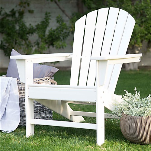 

открытый устойчивый к погодным условиям внутренний дворик сад адирондак стул из белой смолы