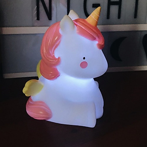 

1шт Unicorn LED Night Light Белый Аккумуляторы AA Творчество <5 V