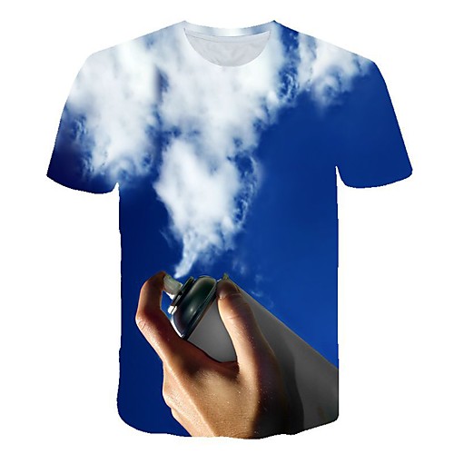 

Men's Daily T-shirt - 3D Print Blue