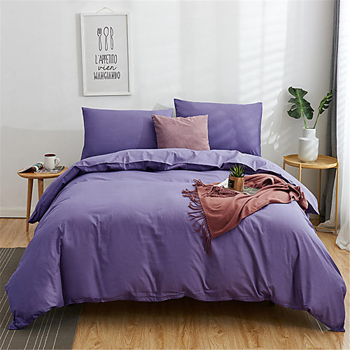 

Пододеяльник наборы Однотонный Хлопок Крашенный в пряже 4 предметаBedding Sets