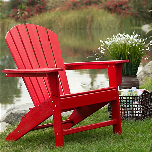 

открытый патио садовый стул адирондак в красной сверхмощной смоле