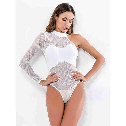 

Жен. Активный Белый Комбинезоны, Однотонный Сетка S M L