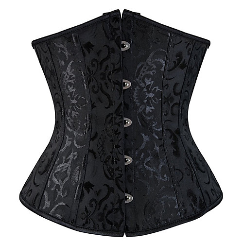 

Women's Hook & Eye Underbust Corset - Classic, Embroidered / Jacquard / Cross Back Red Green White S M L