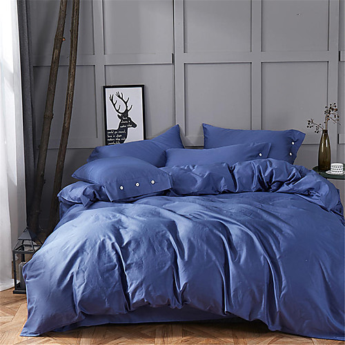 

Пододеяльник наборы Однотонный Хлопок Крашенный в пряже 4 предметаBedding Sets