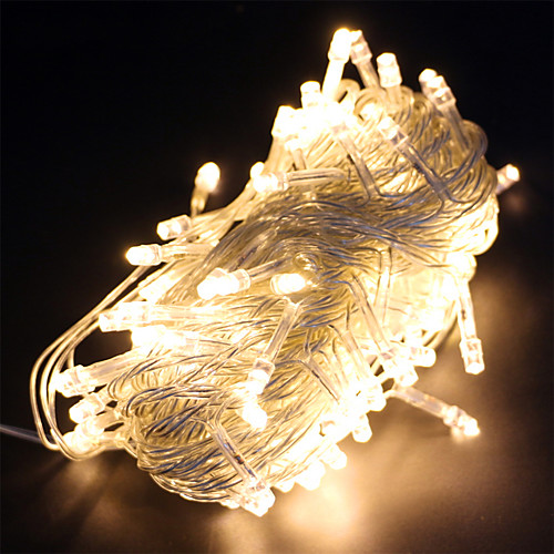 

10m String Lights 100 LEDs 5pcs Warm White / RGB / White Waterproof / Creative / Party 220-240 V / 110-120 V
