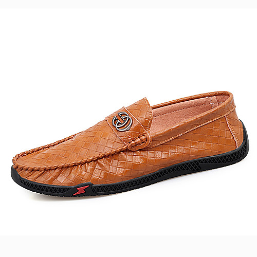 

Муж. Официальная обувь Лакированная кожа Весна лето Деловые / На каждый день Мокасины и Свитер Нескользкий Черный / Оранжевый / Серый