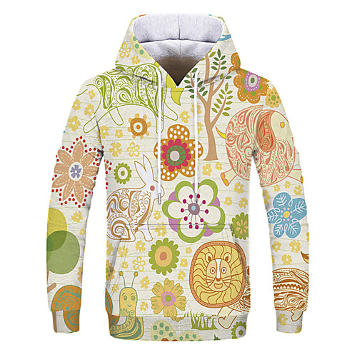 

Муж. На каждый день / Уличный стиль Толстовка - Контрастных цветов / 3D / Персонажи