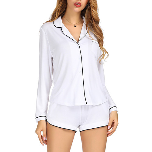 

Жен. Костюм Ночное белье Белый Черный M L XL