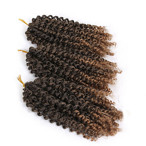 

Braiding Hair Curly Extension Twist Braids Afro Kinky Braids Synthetic Hair 3 pack Hair Braids Light Brown Natural Color 8 inch Synthetic Best Quality Crochet Braids Christmas Gifts Halloween