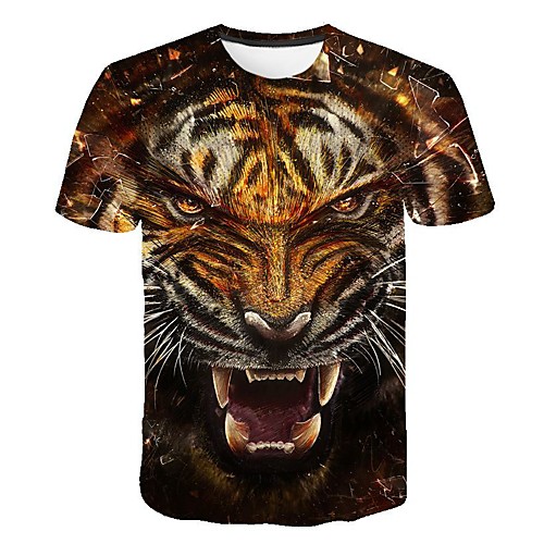

Men's Daily T-shirt - 3D Print Brown