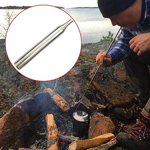 

Fire Starter Один экземляр за Нержавеющая сталь на открытом воздухе Путешествия Серебряный