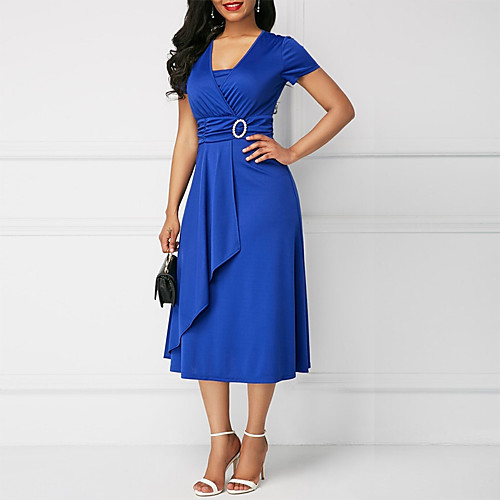 

Асимметричное шифоновое платье для женщин плюс глубокий v красный черный синий s m l xl