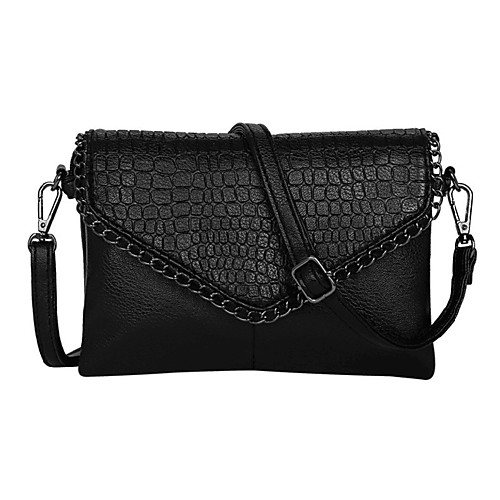 

Women's PU(Polyurethane) / PU Crossbody Bag Solid Color Black / Fall & Winter