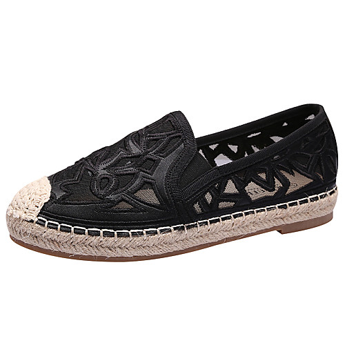 

Жен. Мокасины и Свитер Платья Loafers На плоской подошве Круглый носок Сетка Классика / Минимализм Для прогулок Весна & осень / Лето Белый / Черный