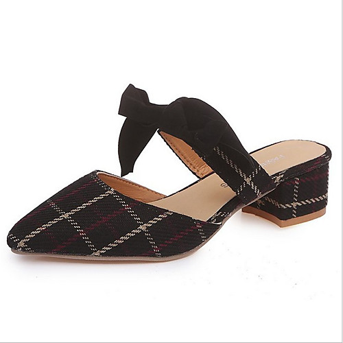 

Жен. Полиуретан Лето Башмаки и босоножки Блочная пятка Черный / Хаки