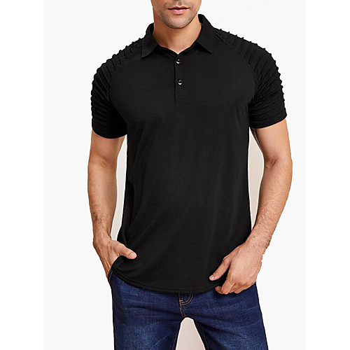 

Муж. Плиссировка Polo Деловые Однотонный Черный XL