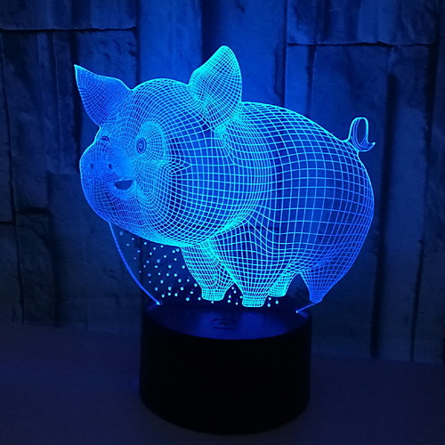 

1шт 3D ночной свет USB Творчество <=36 V