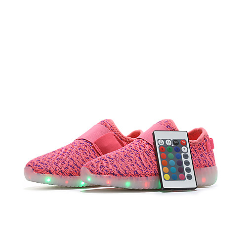 

Мальчики / Девочки Искусственная кожа / Flyknit Кеды Обувь с подсветкой Для прогулок LED Красный / Зеленый / Синий Весна / Лето / Резина
