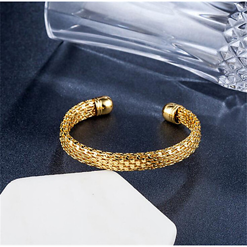 

Women's Cuff Bracelet Classic Faith Stylish Gold Plated Bracelet Jewelry Gold / Silver For Gift Daily