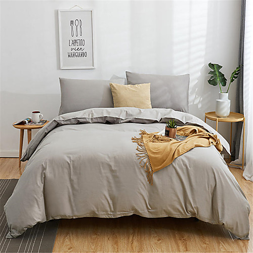 

Пододеяльник наборы Однотонный Хлопок Крашенный в пряже 4 предметаBedding Sets
