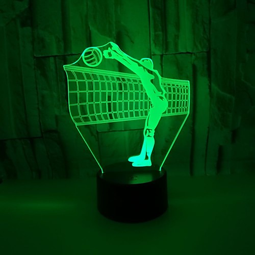 

1шт 3D ночной свет / Детский ночной свет RGB USB Меняет цвета / С портом USB <5 V