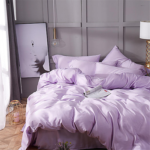 

Пододеяльник наборы Однотонный Хлопок Крашенный в пряже 4 предметаBedding Sets