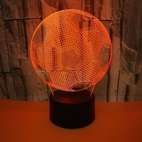 

1шт 3D ночной свет / Детский ночной свет RGB USB Меняет цвета / С портом USB <5 V