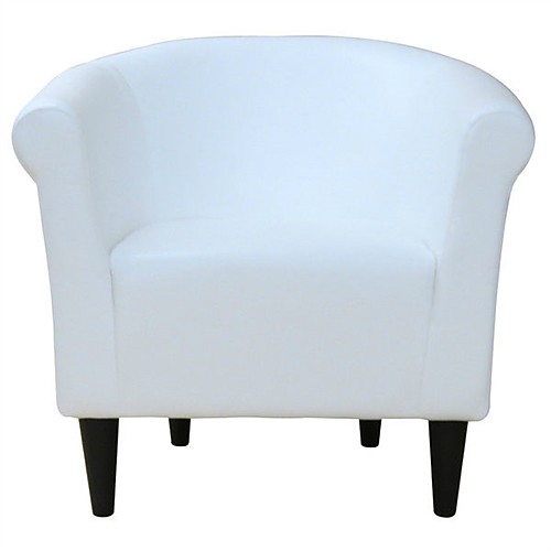 

современный классический клубный стул из белой искусственной кожи - сделано в сша