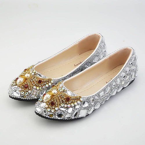 

Жен. На плокой подошве Comfort Loafers На плоской подошве Стразы / Бусины Синтетика Милая / Минимализм Весна & осень / Лето Серебряный