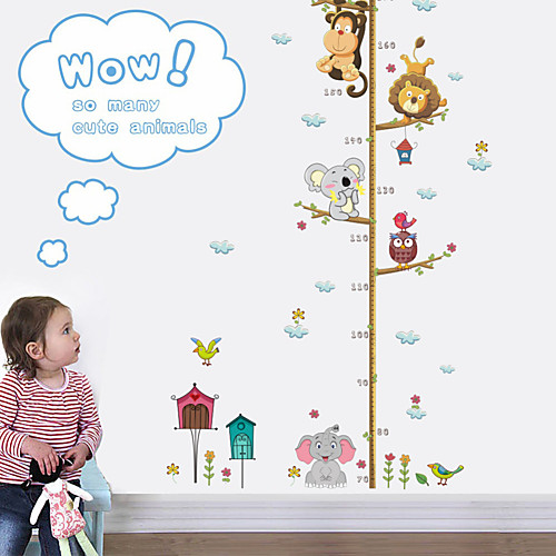 

Animals Wall Stickers Animal Wall Stickers Height Stickers, PVC Home Decoration Wall Decal Wall Decoration 1pc / Removable