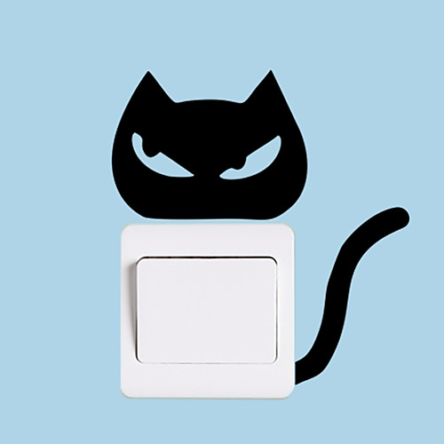 

милый триллер кот выключатель света стикер стены стикеры - слова&ампер цитаты стикеры на стенах персонажей кабинет / кабинет / столовая / кухня