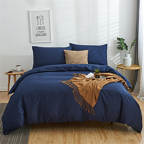 

Пододеяльник наборы Однотонный Хлопок Крашенный в пряже 4 предметаBedding Sets