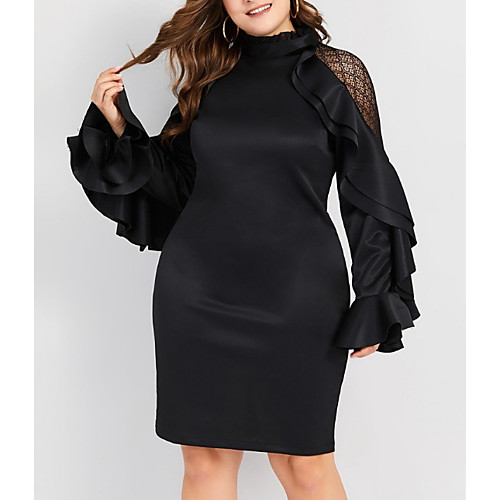 

Жен. Большие размеры Облегающий силуэт Платье До колена