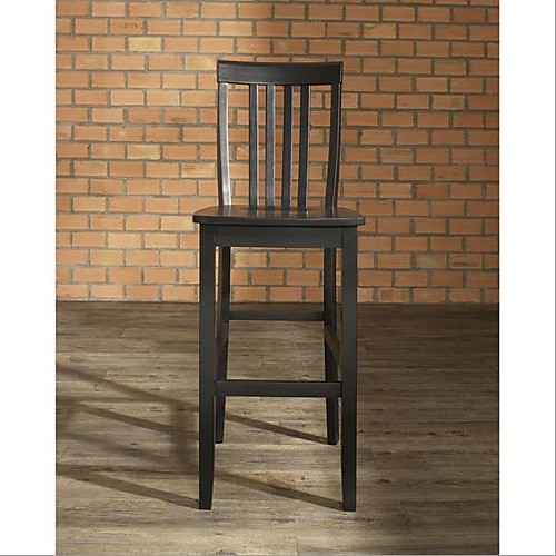 

набор 2 - 30-дюймовых барных стульев из твердой древесины черного цвета